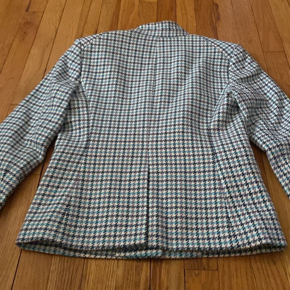 Veronica Beard Farley Dickey Jacket Size 6 Turquoise/Blue Pattern EUC Li… - Picture 6 of 16
